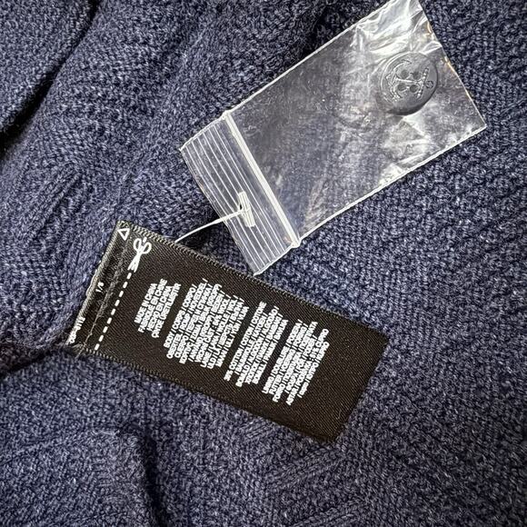 RRL Ralph Lauren Double RL Wool Cotton Belted Sweater Dress Size 2 S Blue $895 - Picture 12 of 12